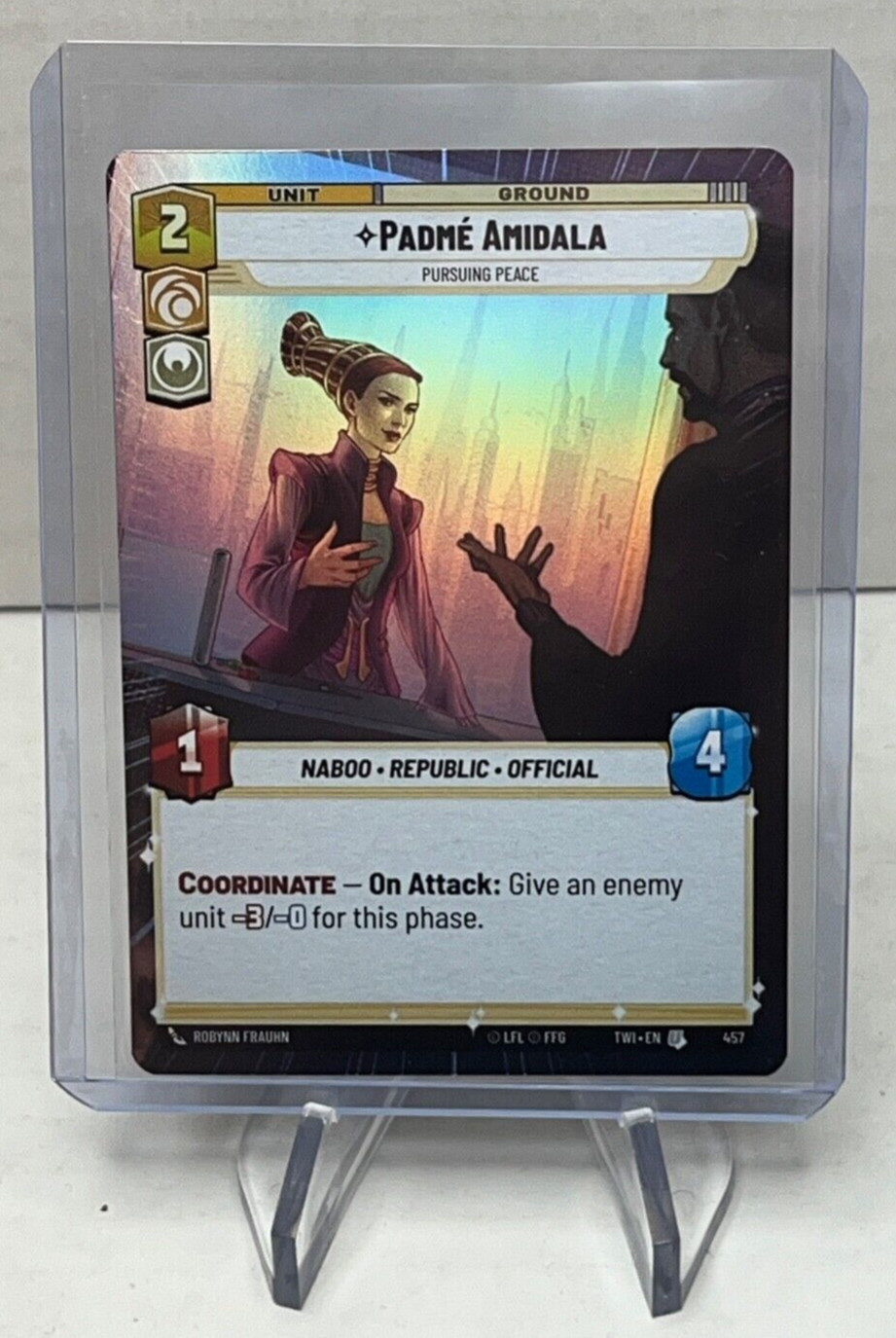 TWI 457 PADME AMIDALA PURSUING PEACE Hyperspace FOIL - Star Wars Unlimited TCG