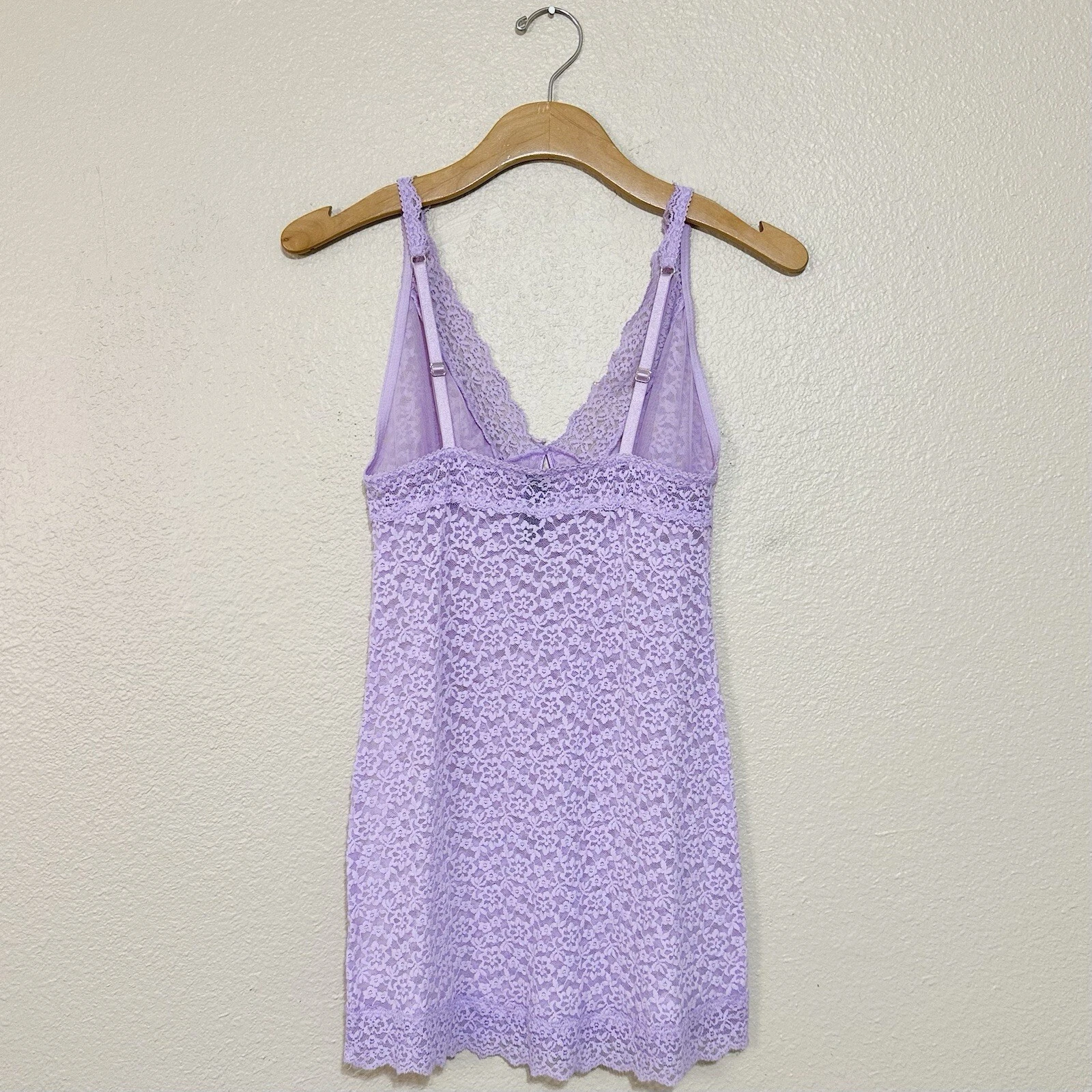 UNDERCOVER Victoria's Secret Sexy Little Things Vestito Slip in Pizzo Viola Taglia Media