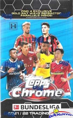 2021/22 Topps Chrome Bundesliga Factory Sealed Hobby LITE Box-RAY WAVE PARALLELS