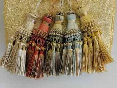 Decorative key tassels, key tassels, vintage style tassels, antique style tassel