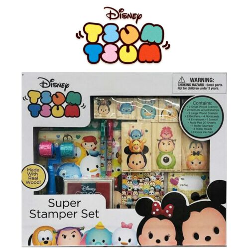 Disney Tsum Tsum Tsum Innovation Super Estamper Set Caoutchouc Bois Kit Papeterie - Neuf - Photo 1/2