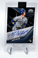 2023 Topps Chrome Black Autograph Refractor Drew Waters Rookie RC