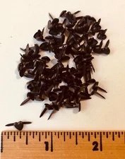 HyGlo Deco Fasteners-Brads-4mm Antique Bronze Hearts-100 total-NEW