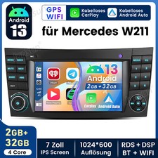 2+32GB Android 13 Autoradio F&uuml;r Mercedes Benz CLS E-Class W211 W219 GPS DAB+ BT