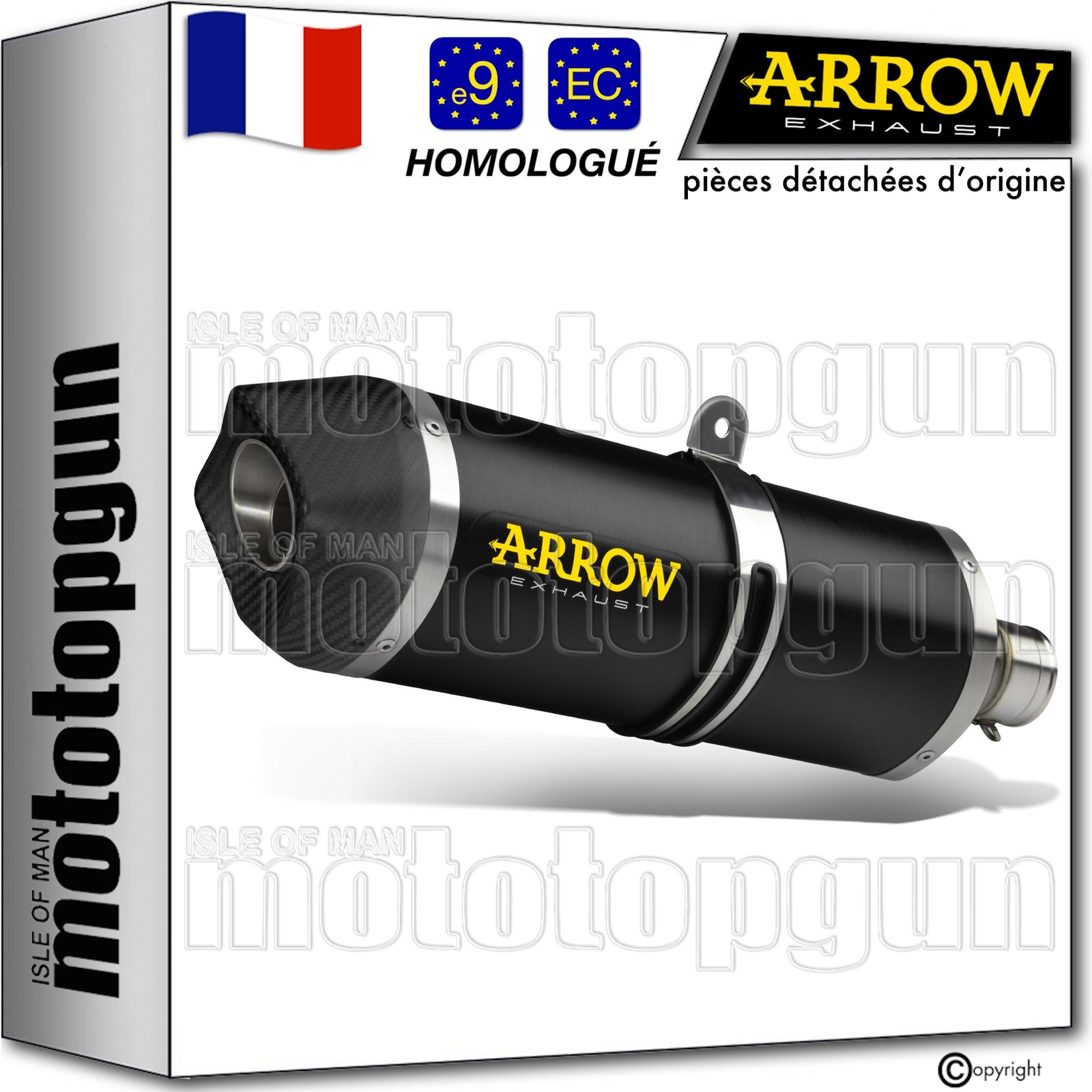 Echappement Arrow noir pour sublimer vos trajets en KTM 690 Motard 2012