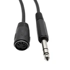 1pc Din 5 Pin Female to 6.35mm 1/4" Male Socket Stereo Audio AMP Cable 30cm/1ft