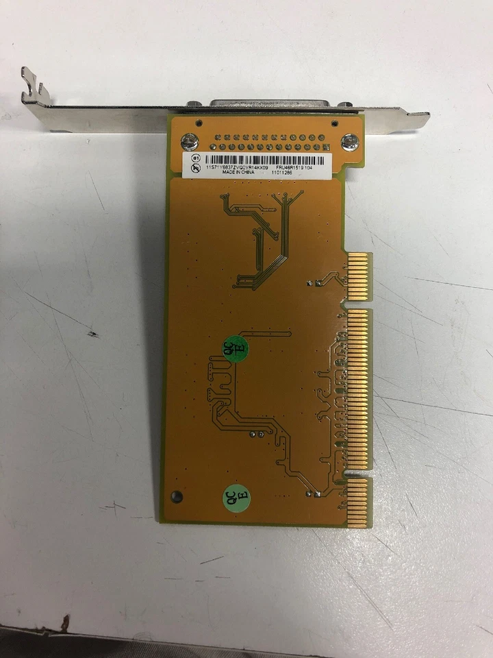 IBM PCI Parallel Card 71Y6837 FRU 46R1519 W/ Full bracket  - Image 2 of 3