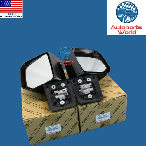 GENUINE OEM TOYOTA 07-14 FJ CRUISER RH & LH TRAIL BLACK POWER MIRROR W/LAMP SET