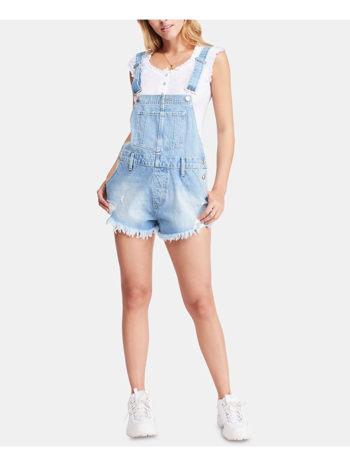 Женские светло-голубые джинсовые шорты FREE PEOPLE с талией 24