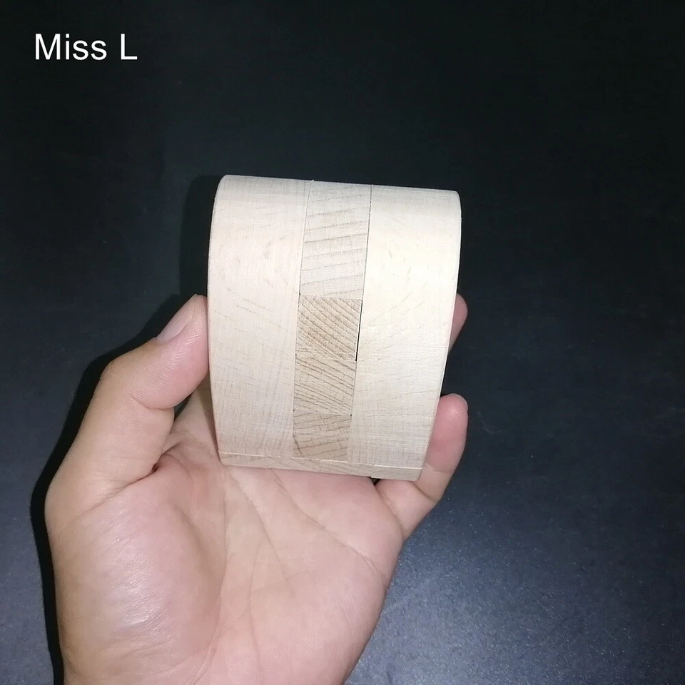 Wedding Ring Secret Box Wooden Heart Gift Box 3D Puzzle Game Toy Brain Teaser - Image 4 of 4