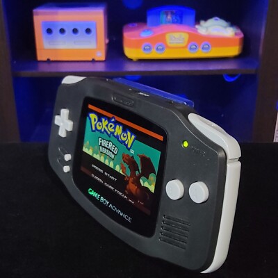 Black Game Boy Advance GBA Console with iPS V5 Backlight Backlit