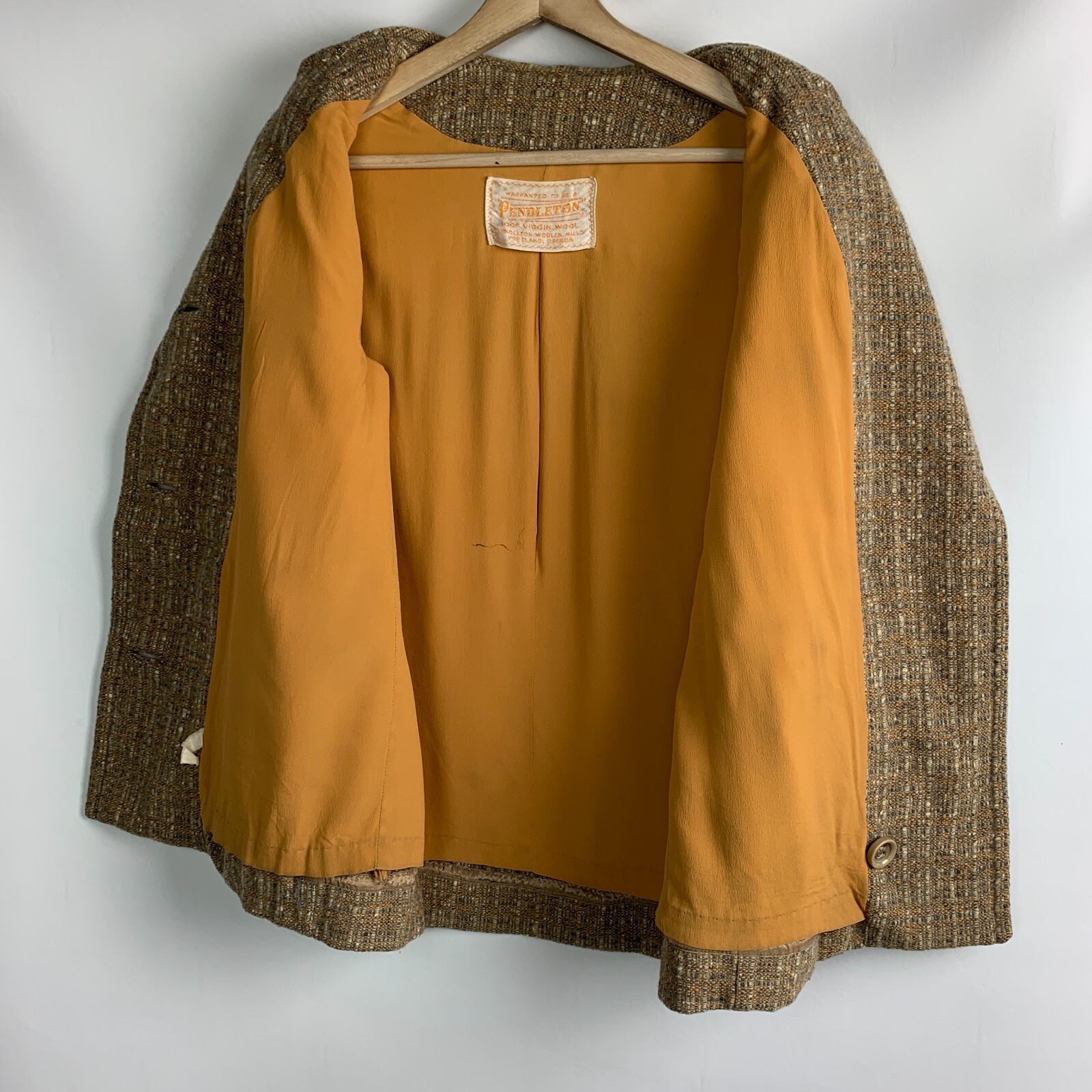 Pendleton Vintage Jacket Tan Multi Collared Doubl… - image 3