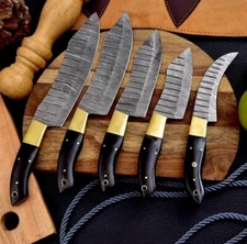 HANDMADE DAMASCUS STEEL CHEF KNIFE SET KITCHEN KNIVES SET 352