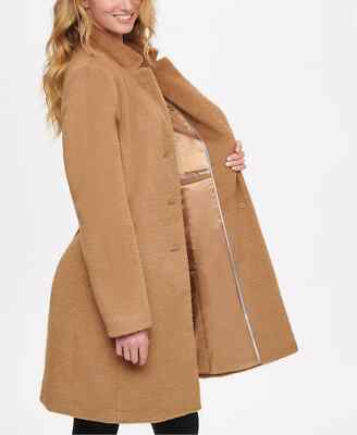 DKNY X2207 Single-Breasted Walker Brown Coat Woman's Size 8 | eBay