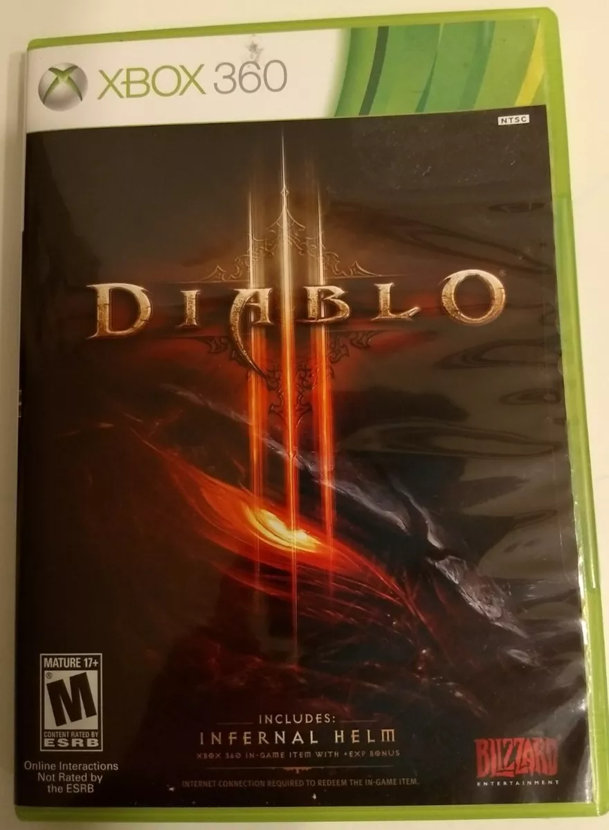 XBOX 360:ORIGINAL DIABLO 3 (INCLUDES INFERNAL HELM), UP TO 4 PLAYER MINT  CONDITION, NTSC-J