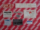 1970 1971 1972 1973 1974 Toyota Corolla TE21 TE25 TE27 2T-C Engine Stickers Set