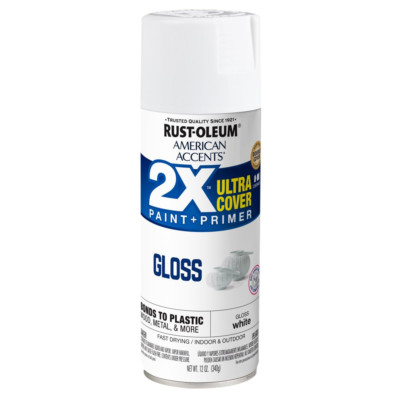 Multi-Surfaces 2X Ultra Cover Gloss White Spray Paint Long-Lasting Protection