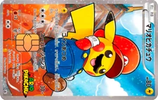Pikachu Mario Credit debit card skin decal sticker small chip holographic