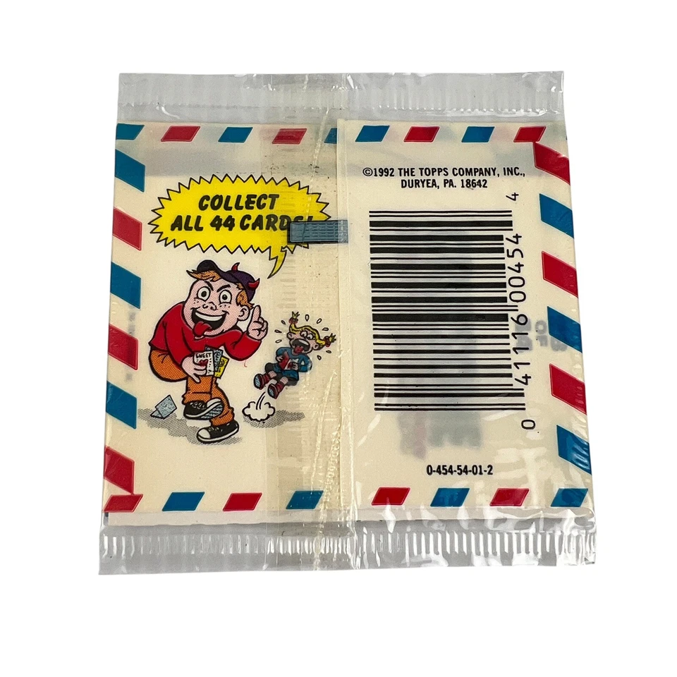 Paquete de tarjetas coleccionables de tarjetas de felicitación horribles Topps 1992 nuevo en stock Scratch N’ Stink Foto 2 de 2