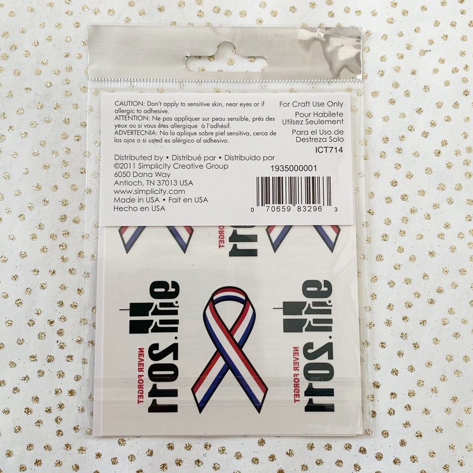We Remember 9/11 2011 Temporary Face Tattoos 3 Pc Pack | eBay