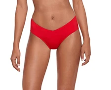 Lauren Ralph Lauren L105025 Womens Red Mid-Rise V-Cut Bikini Swim Bottoms Size 6