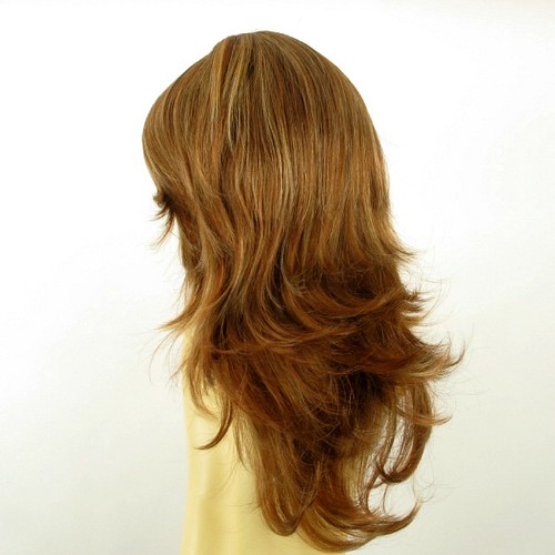 Perruque femme longue Châtain Cuivré Méché Blond Clair ZOE 6BT27B - Imagen 4 de 8