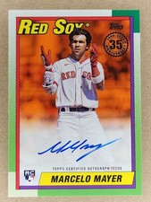 2025 Topps Update 1990 35th Anniversary Rookie Auto Orange Marcelo Mayer 25/25