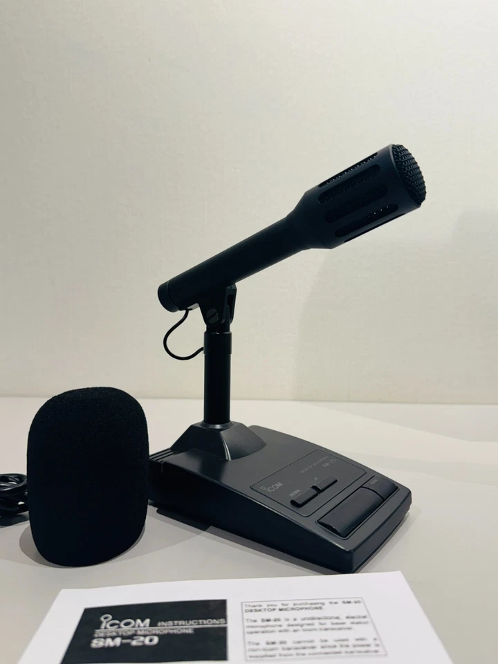 ICOM SM-20 Tischmikrofon Standmikrofon Amateurfunk Funkgerät 8 Pin mit Zubehör - Bild 4 von 4