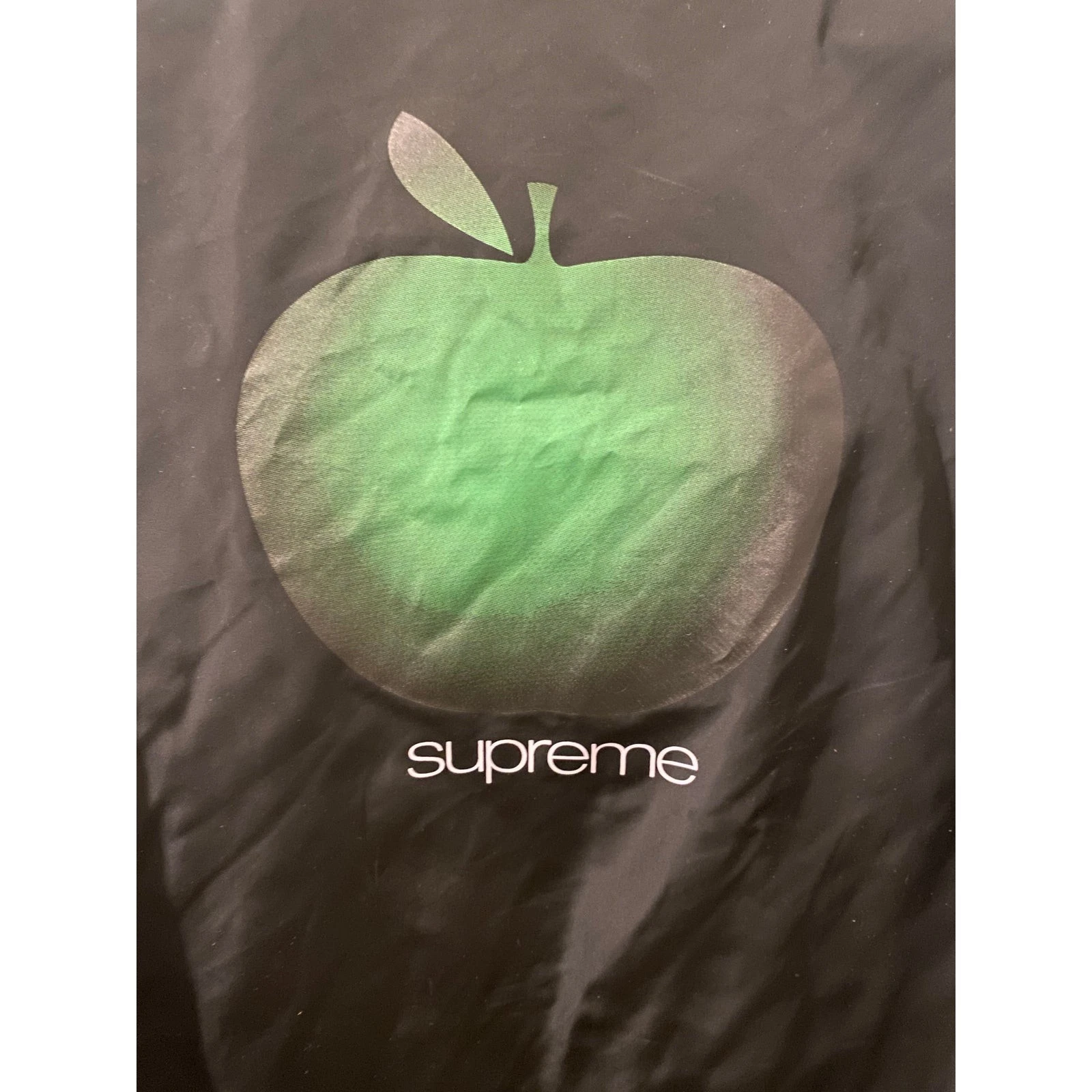 Supreme Big Apple Black Coaches Windbreaker Snap Button Coat Jacket Size Large - product detail image 4