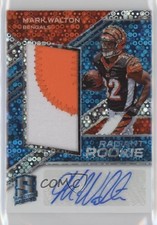 2018 Panini Spectra Neon Blue Prizm 12/99 Mark Walton #RR-MW Patch Auto 2a9