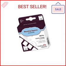 3L Permanent Mounting Squares, 1/2-Inch x 1/2-Inch, 500pk, White