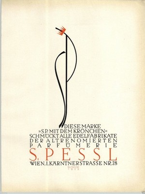 1923 Perfume SP Spessl mit dem Julius Klinger Lithograph Mini Poster Art Austria