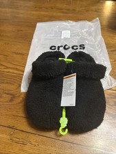 Crocs Classic Cozzzy Slipper Black Unisex M8/W10 New