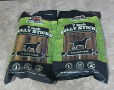  2 Redbarn Bully Sticks Premium Dog Chew Treats All Natural 6 Count Per Bag NEW