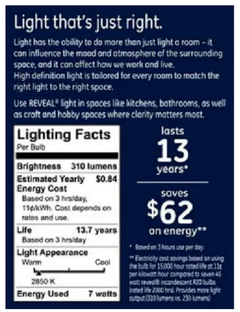 Generalelectric 45678 Reveal LED 310 Lumens Indoor Floodlight, 2 Pack - Image 3 of 4
