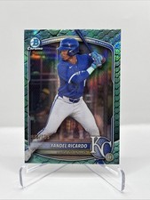 2025 Bowman Draft Chrome Yandel Ricardo Aqua Reptilian #/125 Refractor Royals