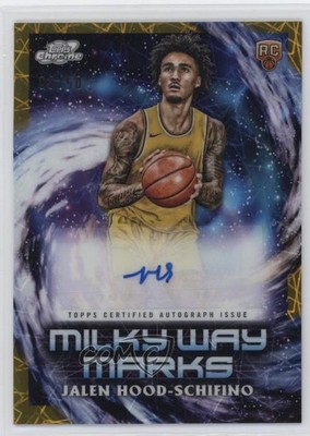 2023-24 Cosmic Chrome Milky Way Marks /50 Jalen Hood-Schifino Rookie Auto RC wc7