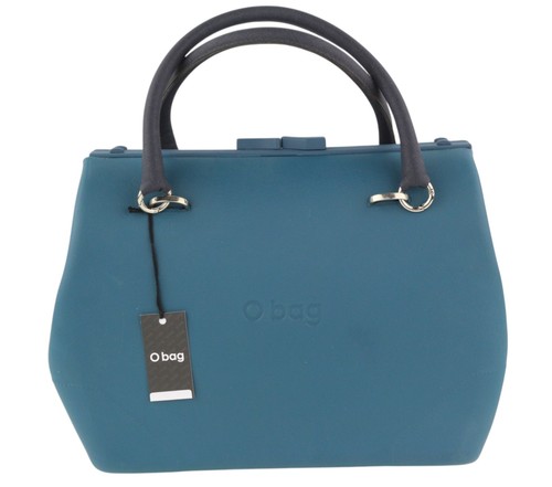 O Bag Doc Damen Tasche OS Blau Doppel Griffe Kiss Schloss Verschluss Dr Typ Logo - Bild 2 von 12