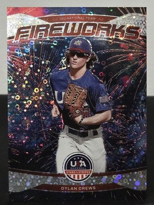Dylan Crews 2026 Panini Stars & Stripes Prizm USA Baseball #18 Fireworks Disco