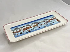 Villeroy & Boch Naif Christmas Scene 13.5" Sandwich Tray  - NOS