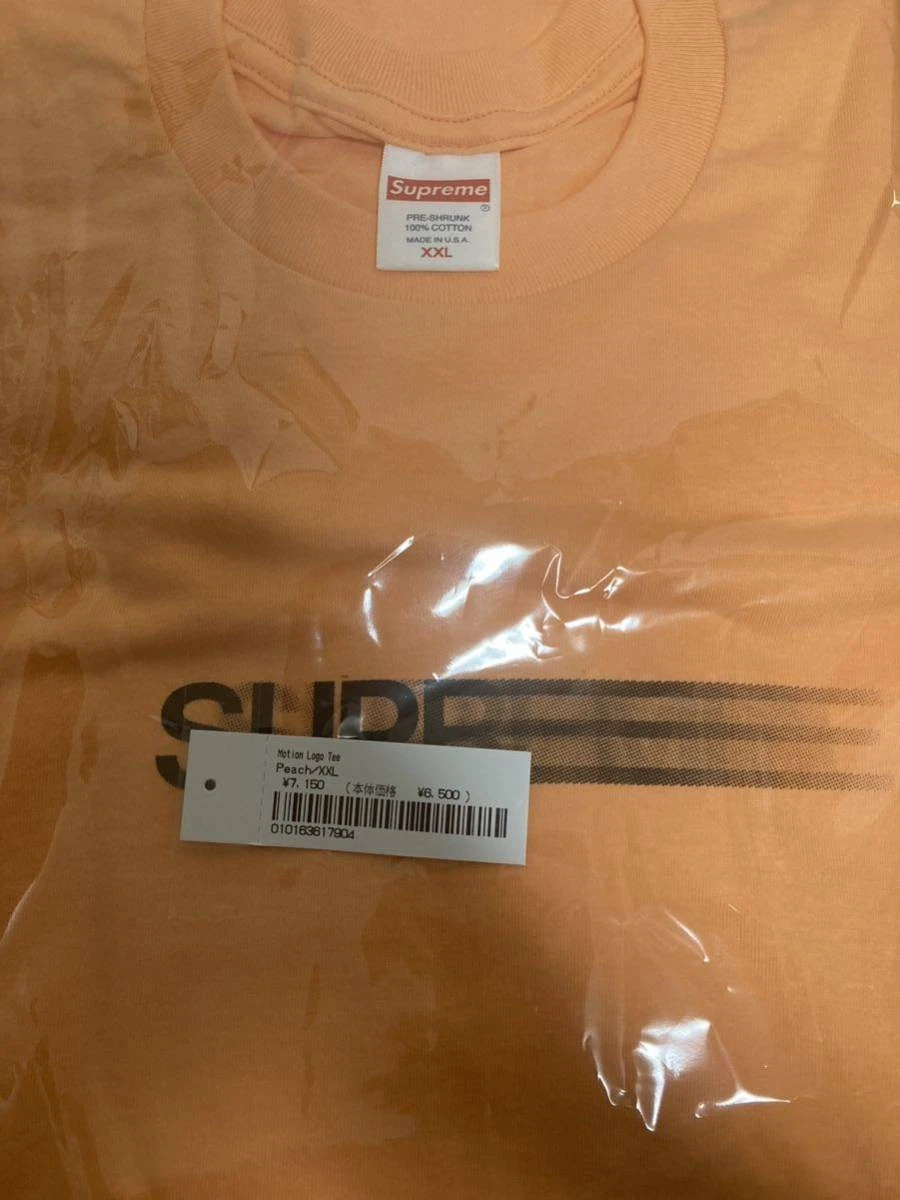 Tee shirt gratuit XXL Supreme Motion Logo Peach Peach Pink Supreme Mot