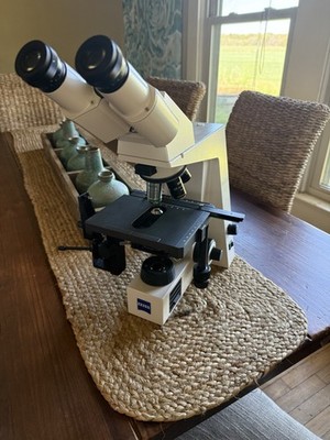 Carl Zeiss Axiolab Microscope w/ 5x 10x 20x Objectives + Zeiss PL 16x Eyepieces