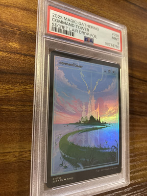 MTG✨COMMAND TOWER Full Art FOIL✨SLD PixelLands_v 02 PSA 9 RARE