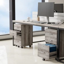 3 Drawer Cabinet 16"D x 16"W x 26"H Printer Stand for Letter Size File Folders