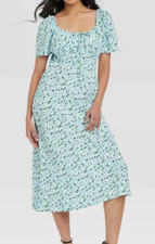 NEW A New Day Women's Blue Floral Midi Sundress Plus Size 1X