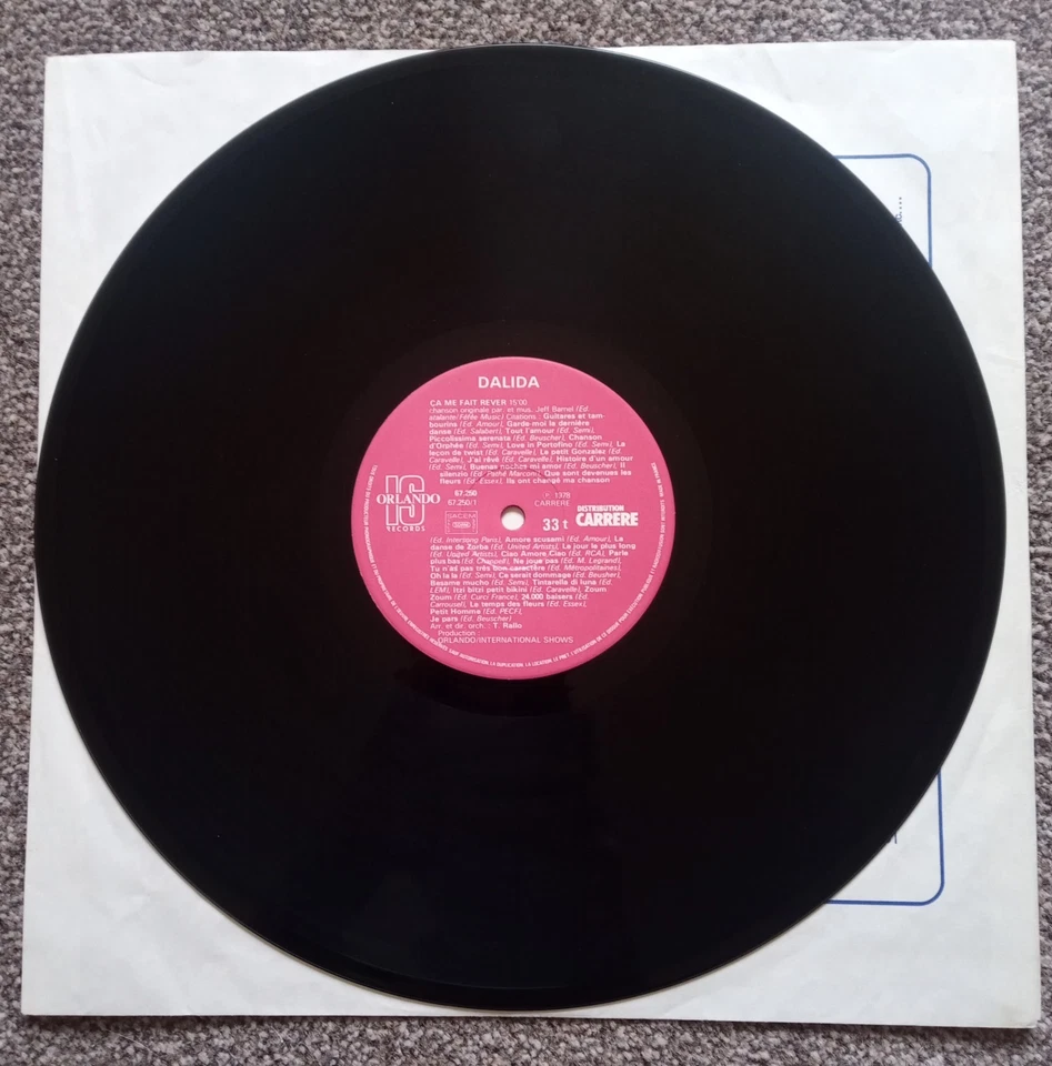 DALIDA  - Ca Me Fait Rever - Vinyl Album LP - 1978 - First Issue - 67250 - Image 4 of 4