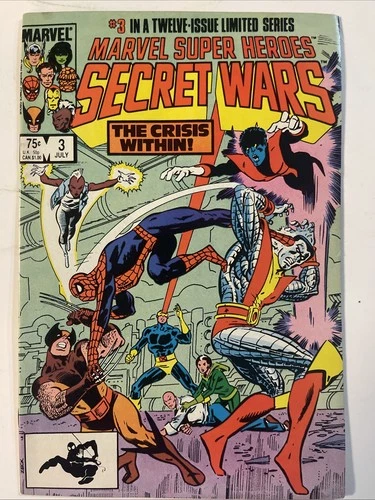 Marvel Super Heroes Secret Wars 3 FN/VG 1st App Volcana & Titania Marvel 1984
