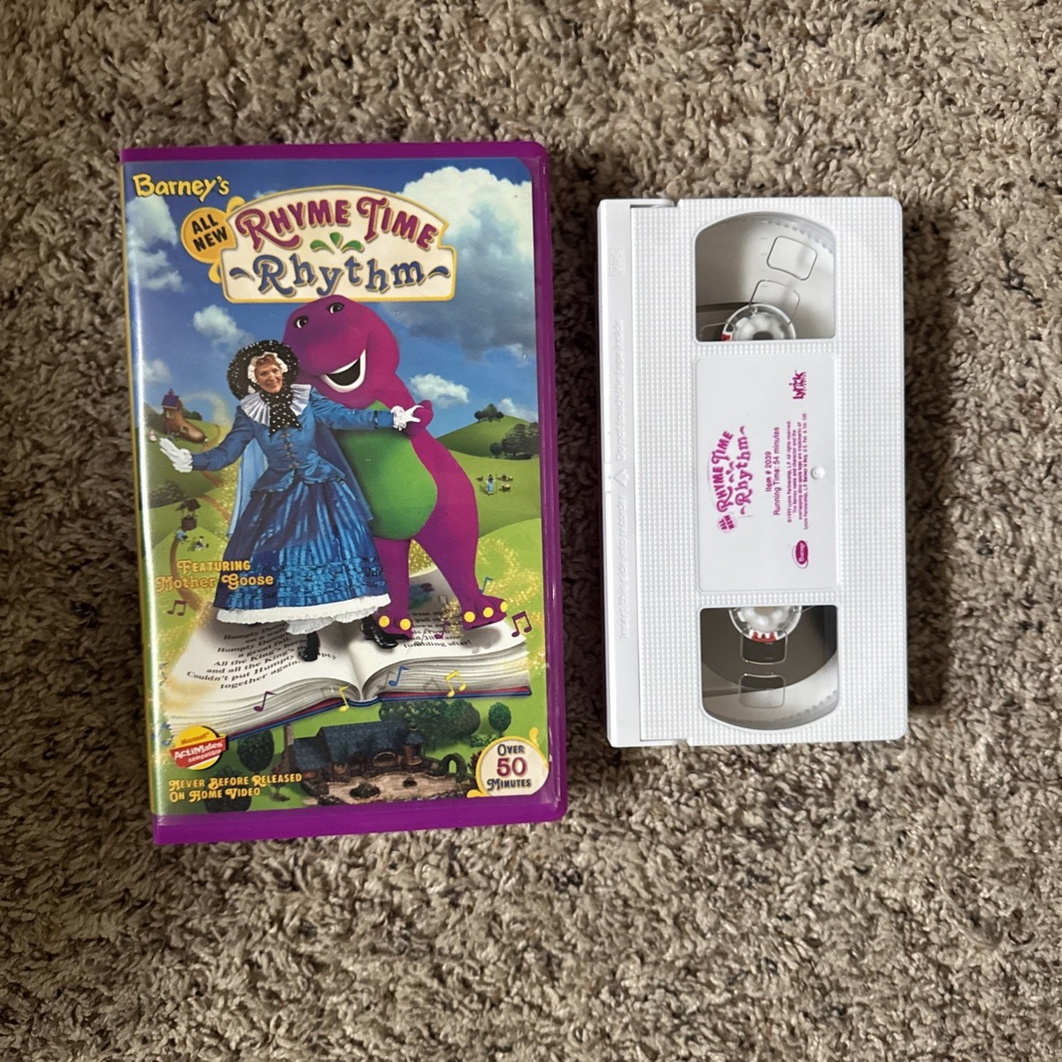 Barney's Rhyme Time Rhythm VHS 2000 Mother Goose Sing Along