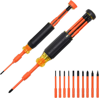 Klein Tools 32310INS 10-In-2 Insulated Multi-Bit and Multi-Bit Precision Screwdr