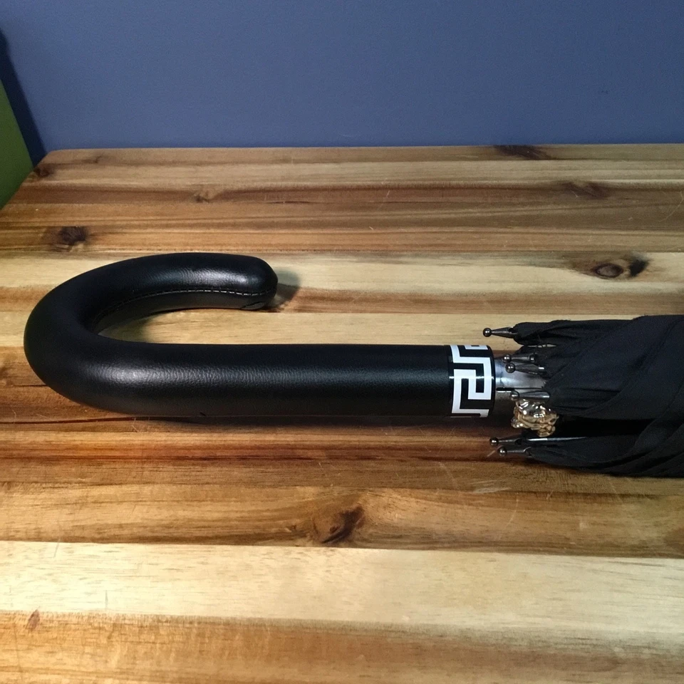 Paraguas unisex Versace Medusa edición limitada negro azul Foto 3 de 4